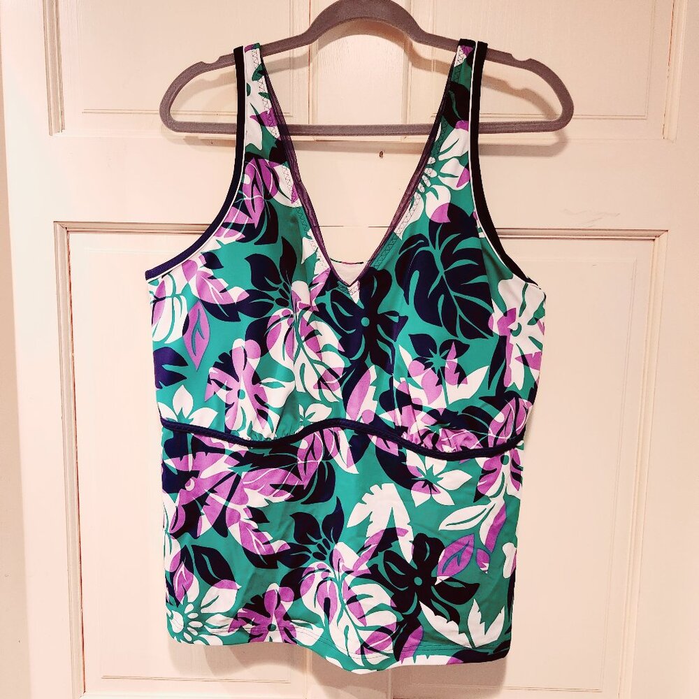 Lands'‎ End Swimsuit Top / Tankini Top 24W DDD Underwire